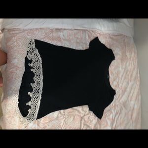 Black and white design tee